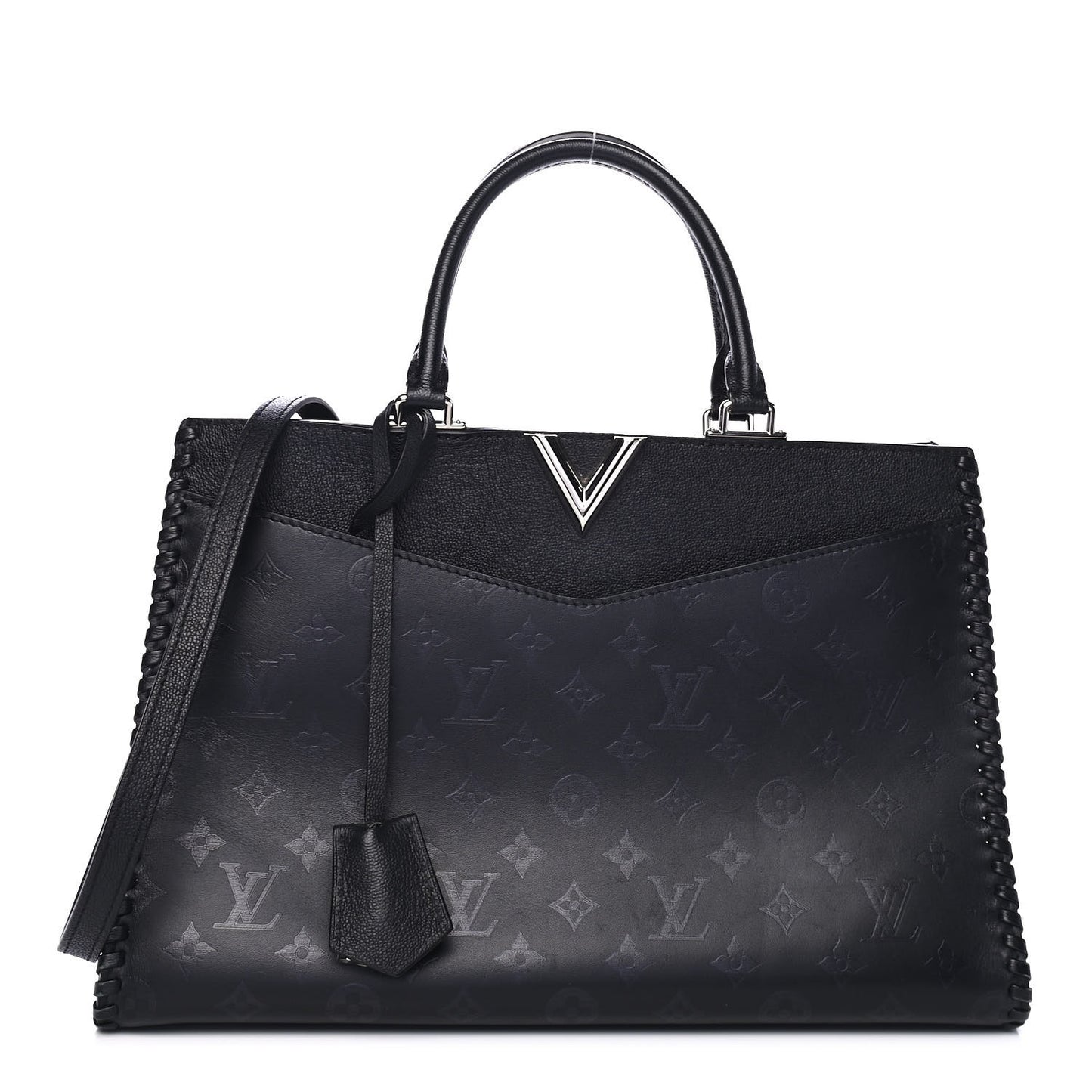Monogram Cuir Plume Very Zipped Tote Black