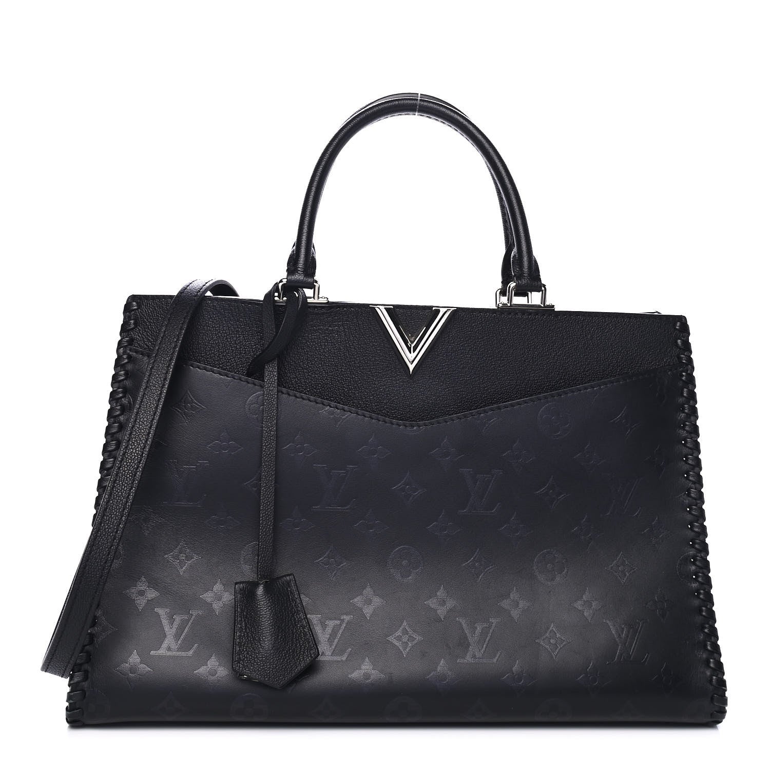 Louis Vuitton Monogram Cuir Plume Very Zipped Tote Black 1 of 4