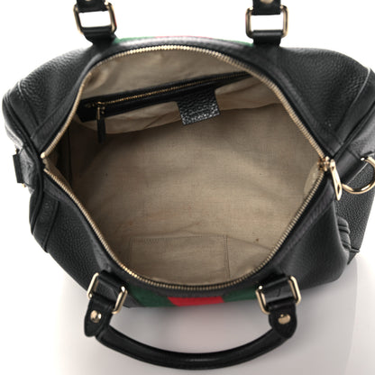 Gucci Calfskin Vintage Web Medium Boston Black 5 of 16