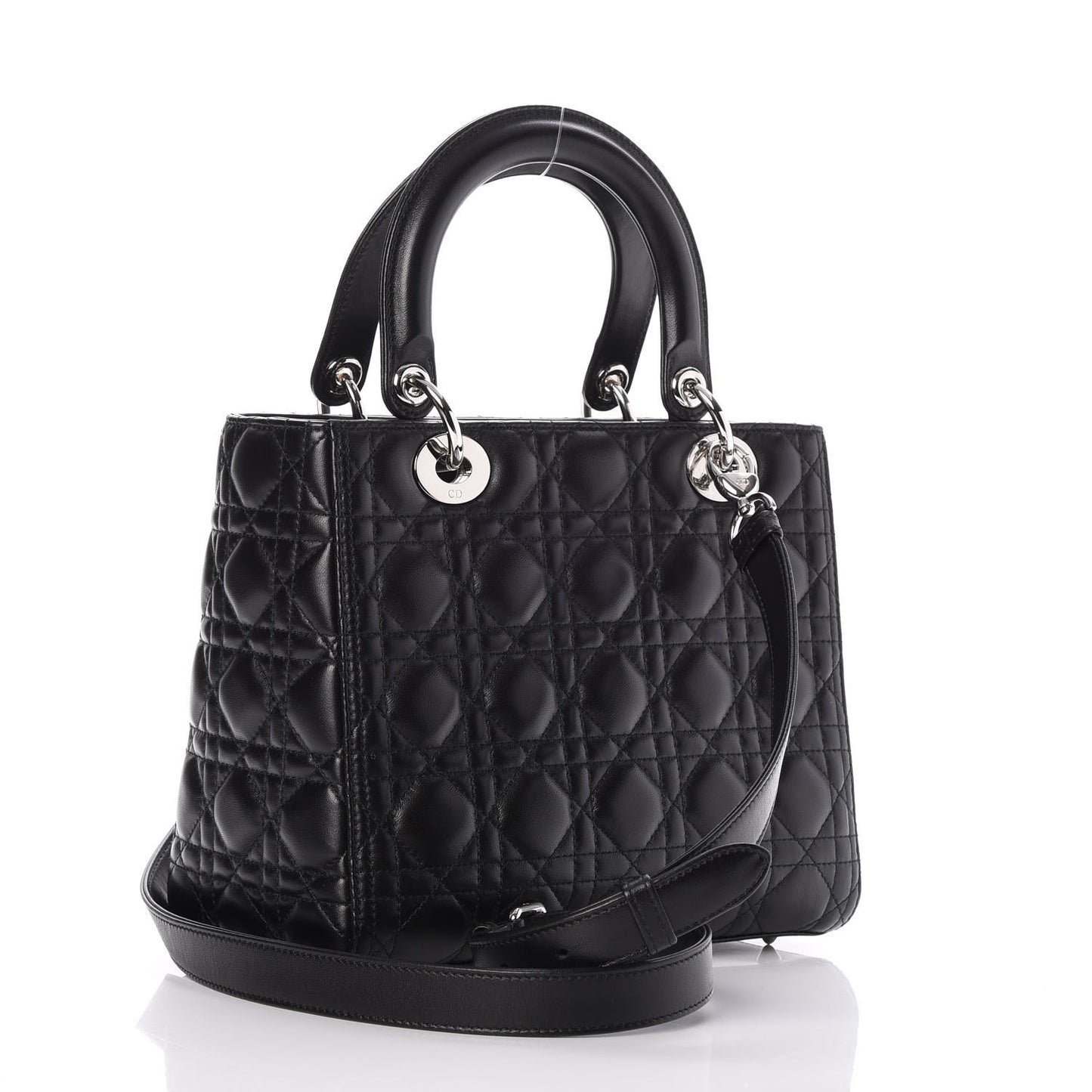 Lambskin Cannage Medium Lady Dior Red