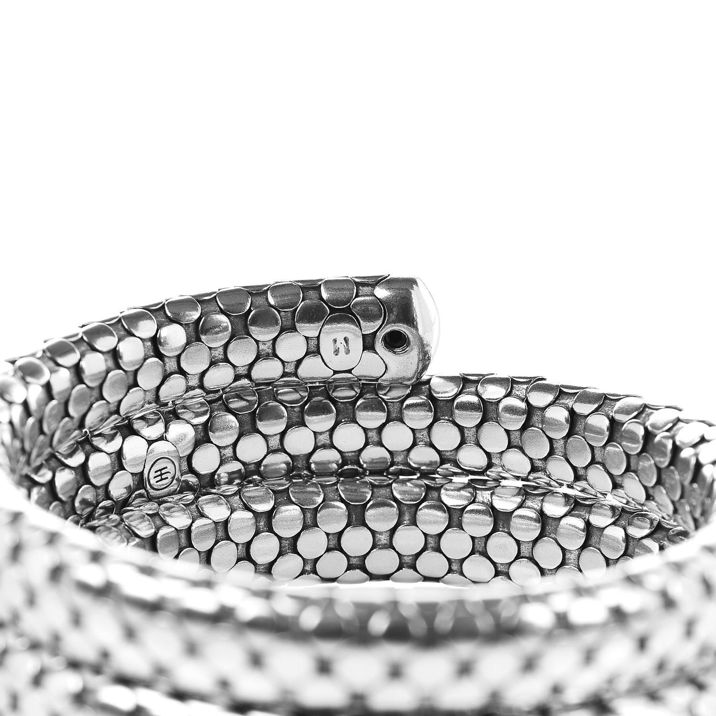 Sterling Silver Dot Double Coil Bracelet