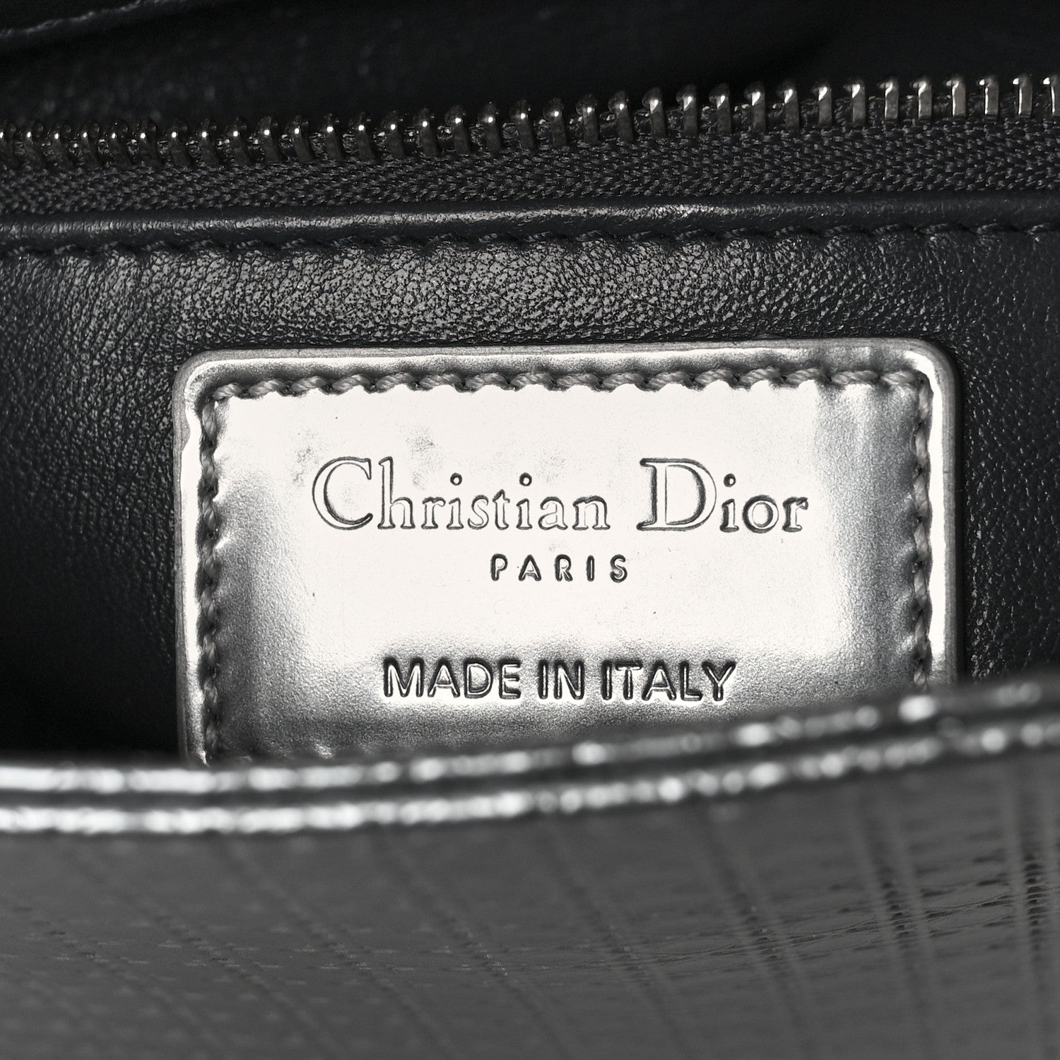 Christian Dior Metallic Patent Micro-Cannage Mini Lady Dior Silver 6 of 9