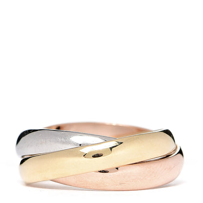 Cartier 18K Pink Yellow White Gold Classic Les Must De Trinity Ring 50 5.25 3 of 5