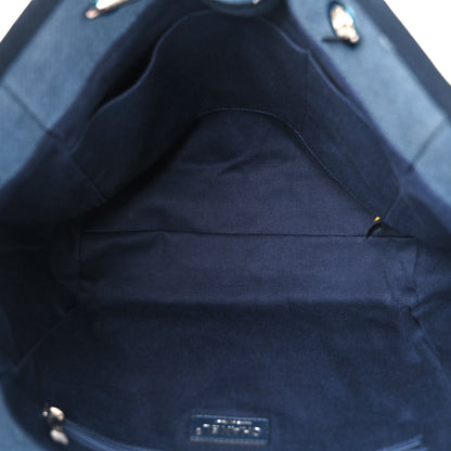 Chanel Canvas Small Deauville Tote Blue 5 of 10