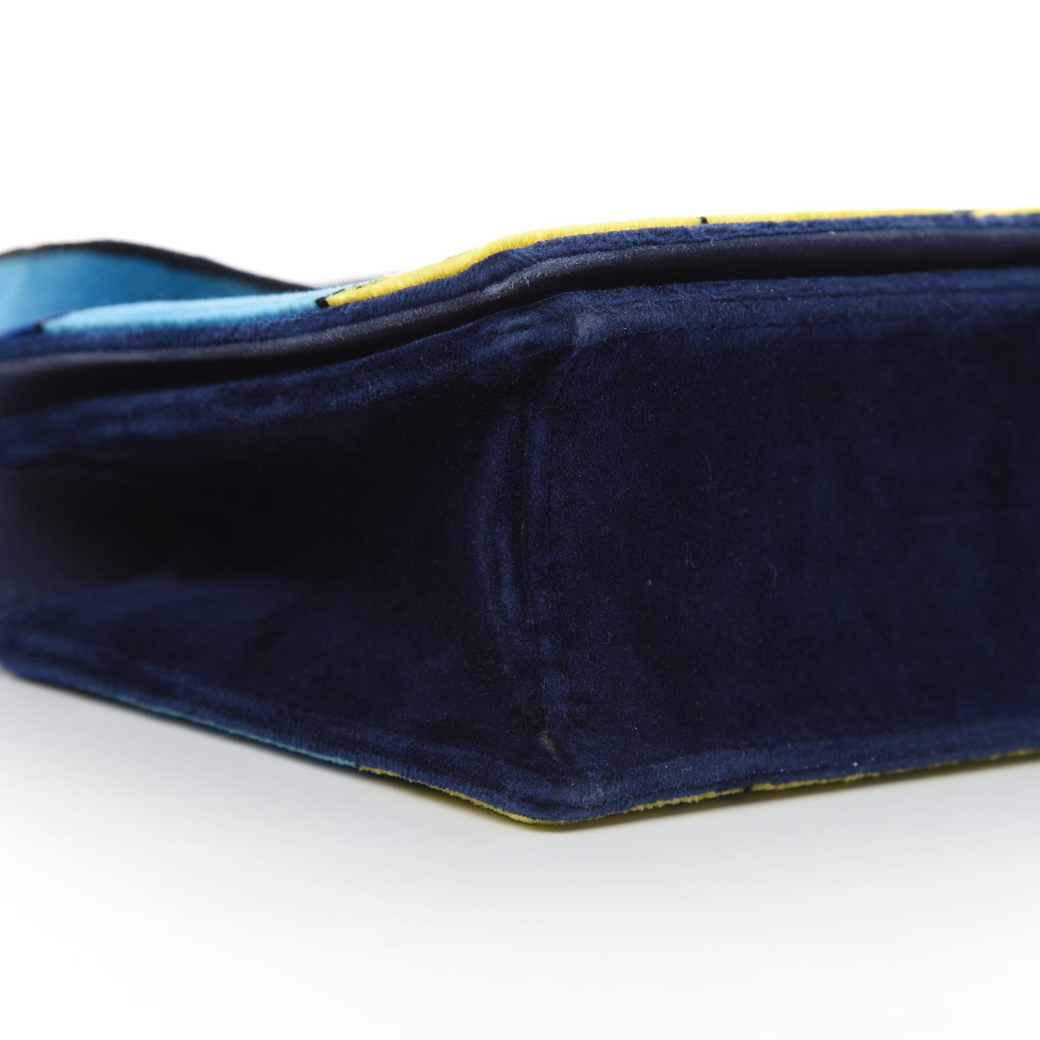 Prada Velvet Cahier Shoulder Bag Azzurro 9 of 14