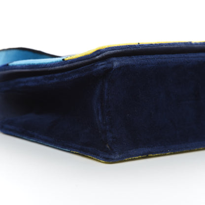 Prada Velvet Cahier Shoulder Bag Azzurro 9 of 14