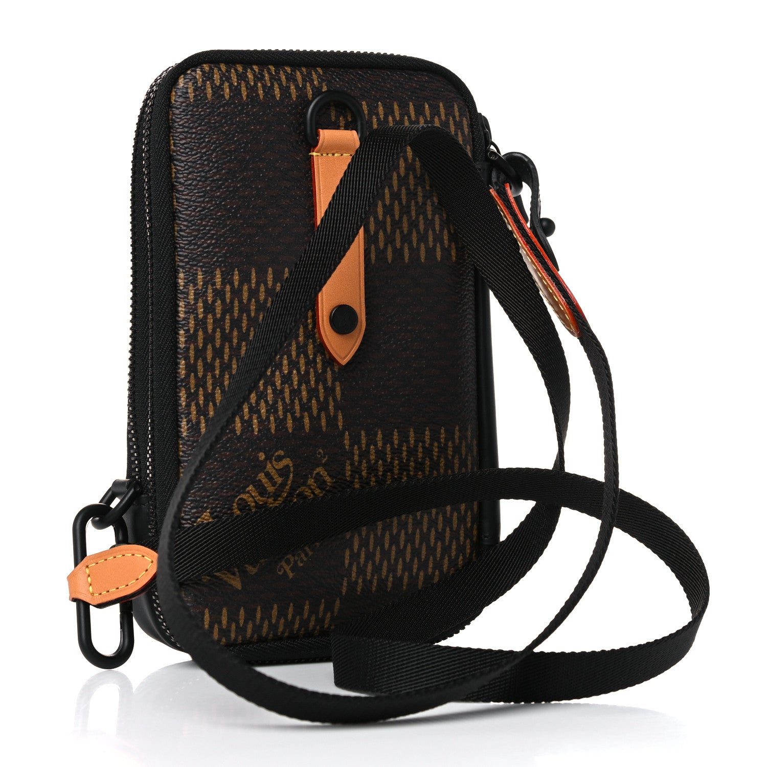 Louis Vuitton X NIGO Giant Damier Ebene Tortoise Double Phone Pouch 3 of 13
