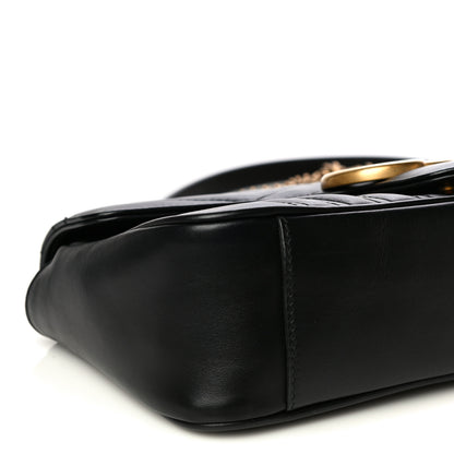 Gucci Calfskin Matelasse Small GG Marmont Shoulder Bag Black 10 of 12