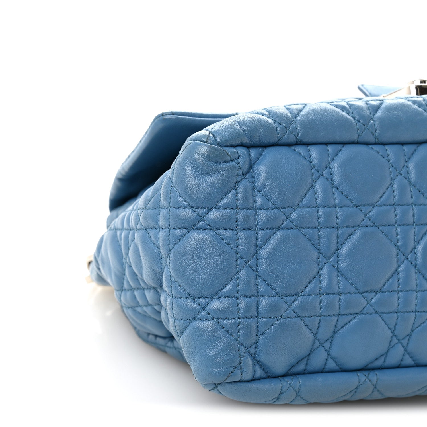 Christian Dior Lambskin Cannage Large Miss Dior Flap Blue 11 of 12