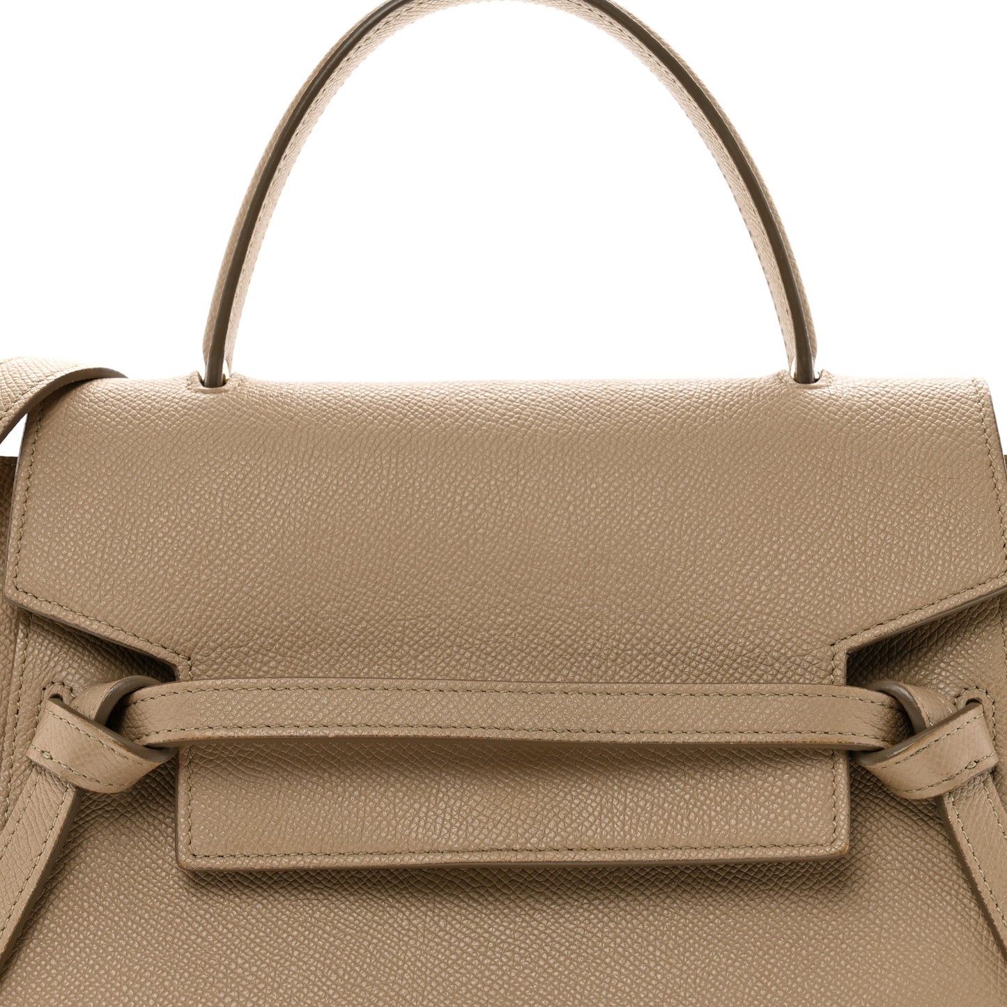 Grained Calfskin Micro Belt Bag Light Taupe