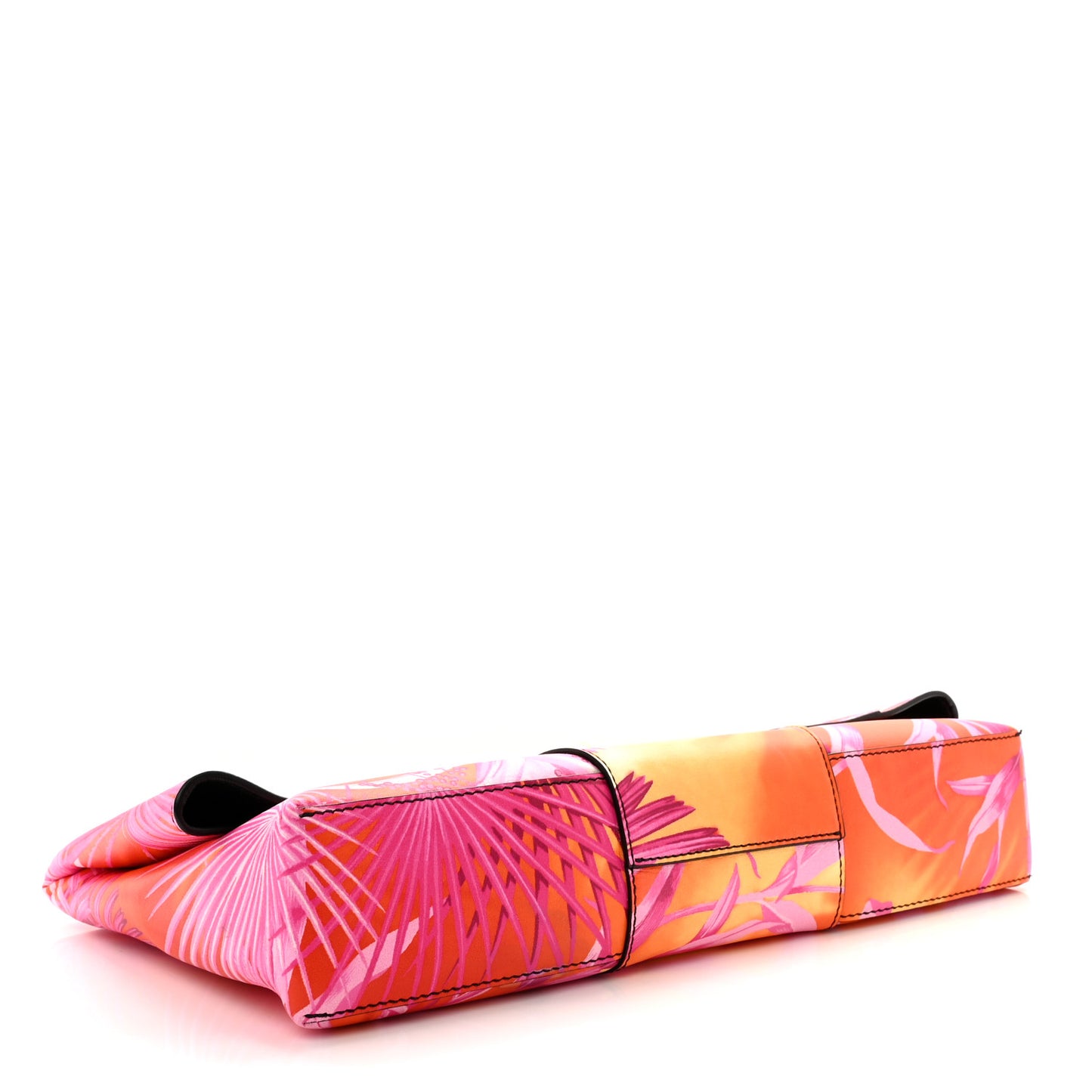 Calfskin Jungle Print Clutch Pink Multicolor