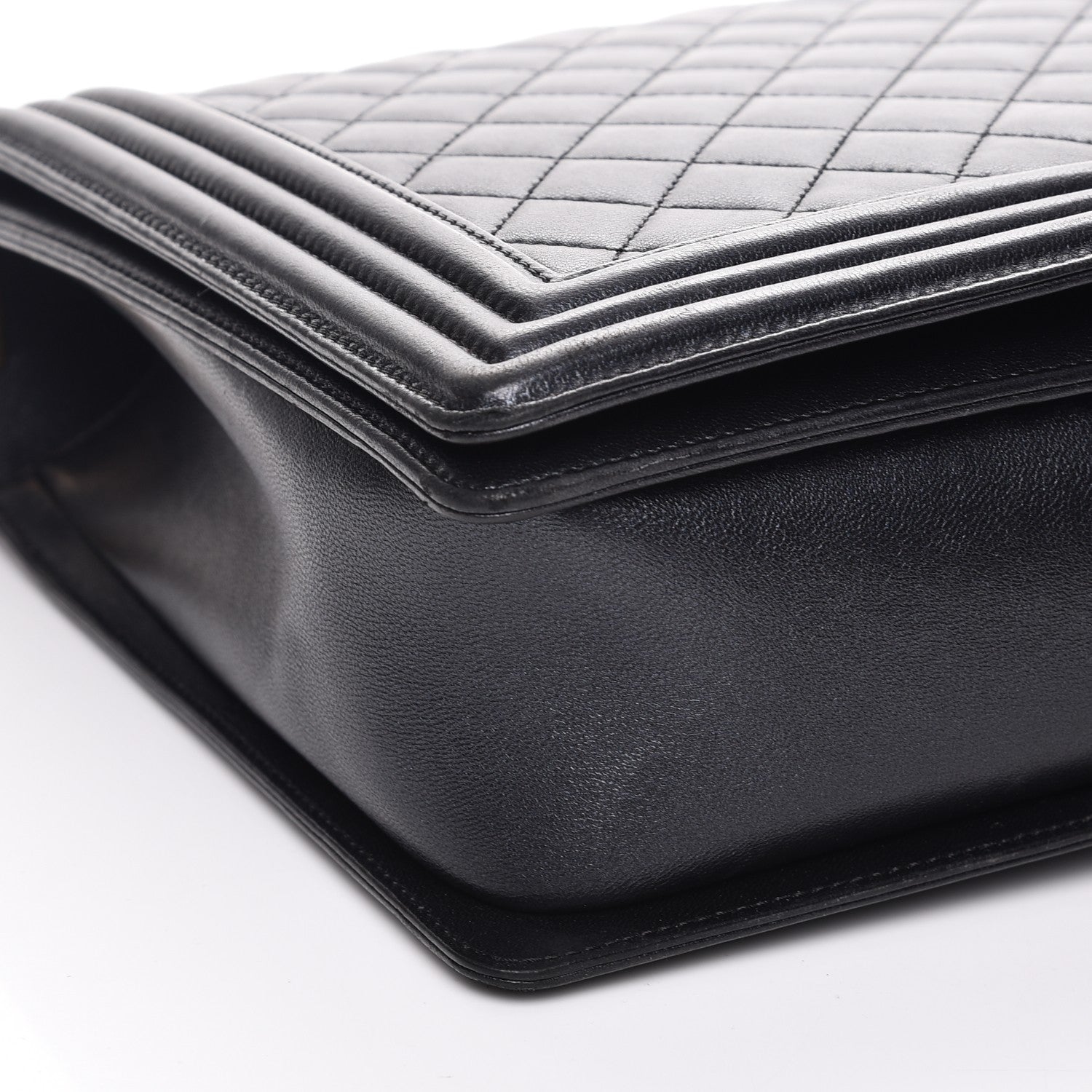 Chanel Metallic Calfskin Quilted Large Boy Flap Black 8 of 13