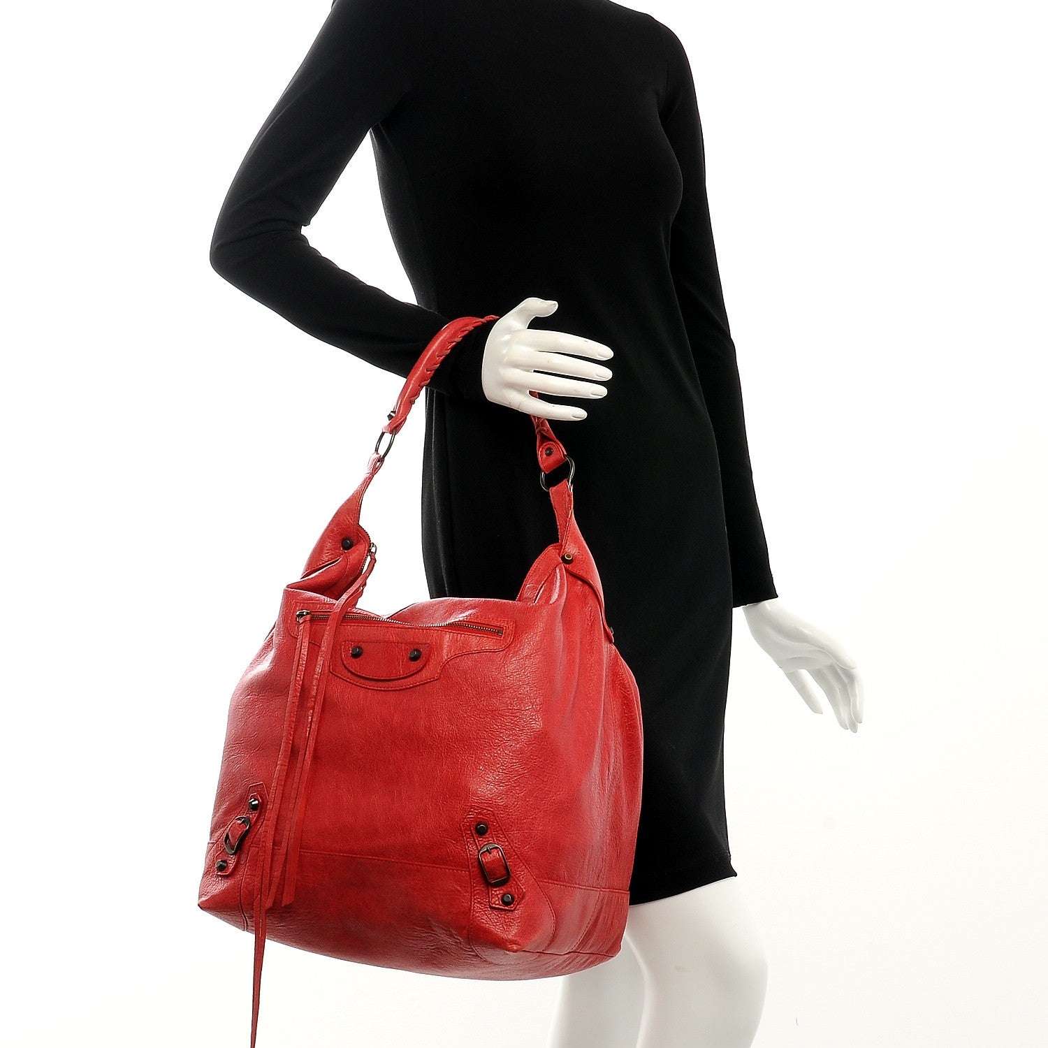 Balenciaga Agneau Classic Hardware Day Hobo Coquelicot 3 of 11