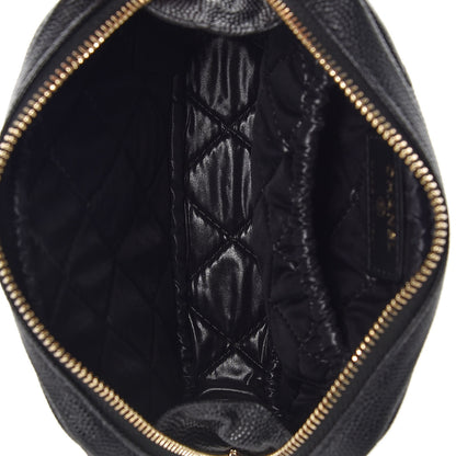Chanel Caviar Quilted Small Curvy Pouch Cosmetic Case Black 7 of 10