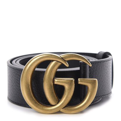 Gucci Textured Calfskin Double G 40mm Belt 90 36 Black 1 of 5