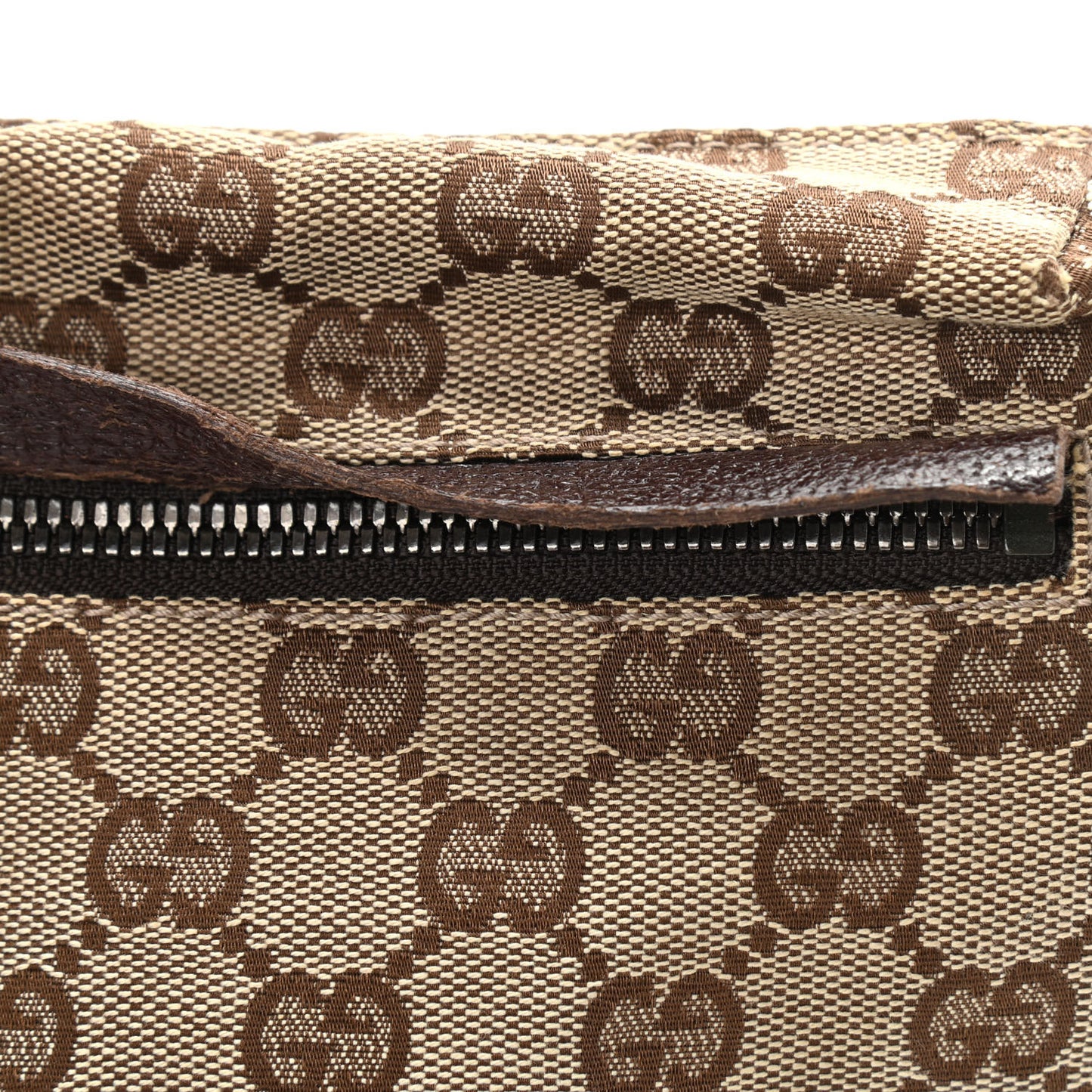 GG Monogram Double Pocket Belt Bag Dark Brown