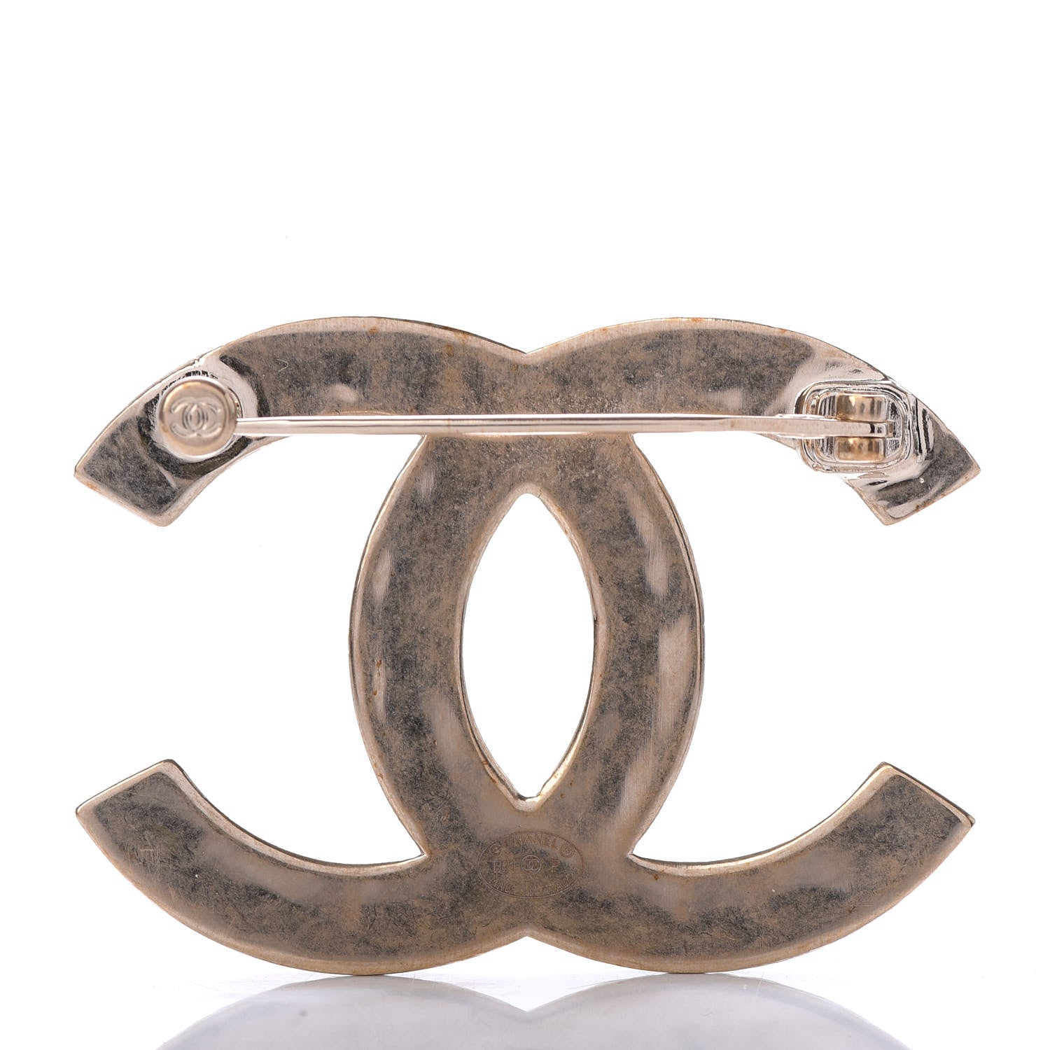 Chanel Metal CC Diamond Quilted Brooch Light Gold 3 of 5