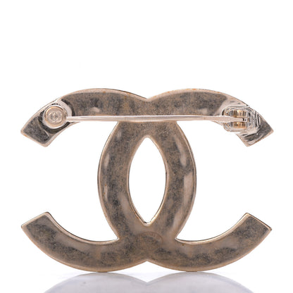 Chanel Metal CC Diamond Quilted Brooch Light Gold 3 of 5