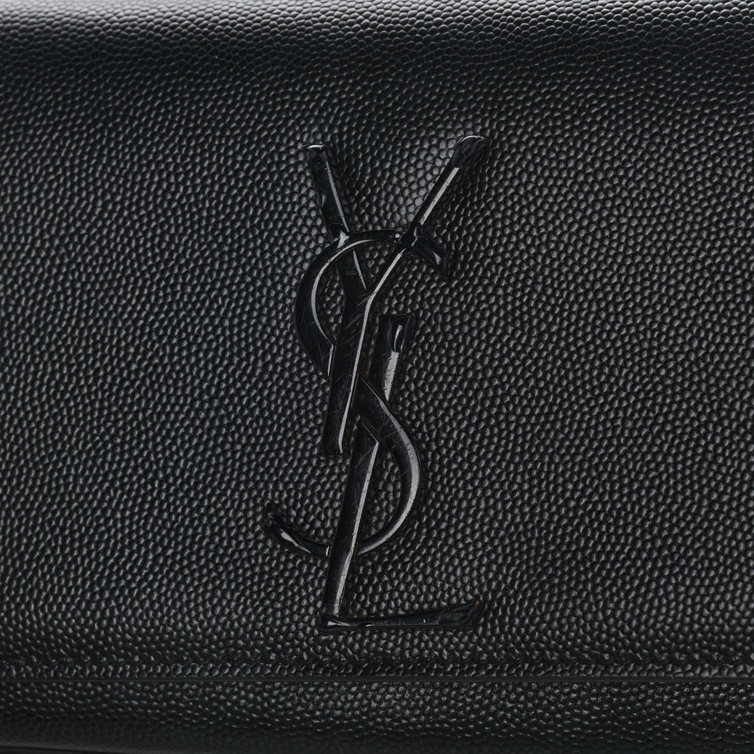 Saint Laurent Grain De Poudre Small Monogram Kate Satchel Black 10 of 10