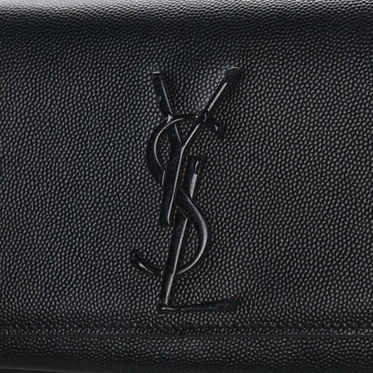 Saint Laurent Grain De Poudre Small Monogram Kate Satchel Black 10 of 10
