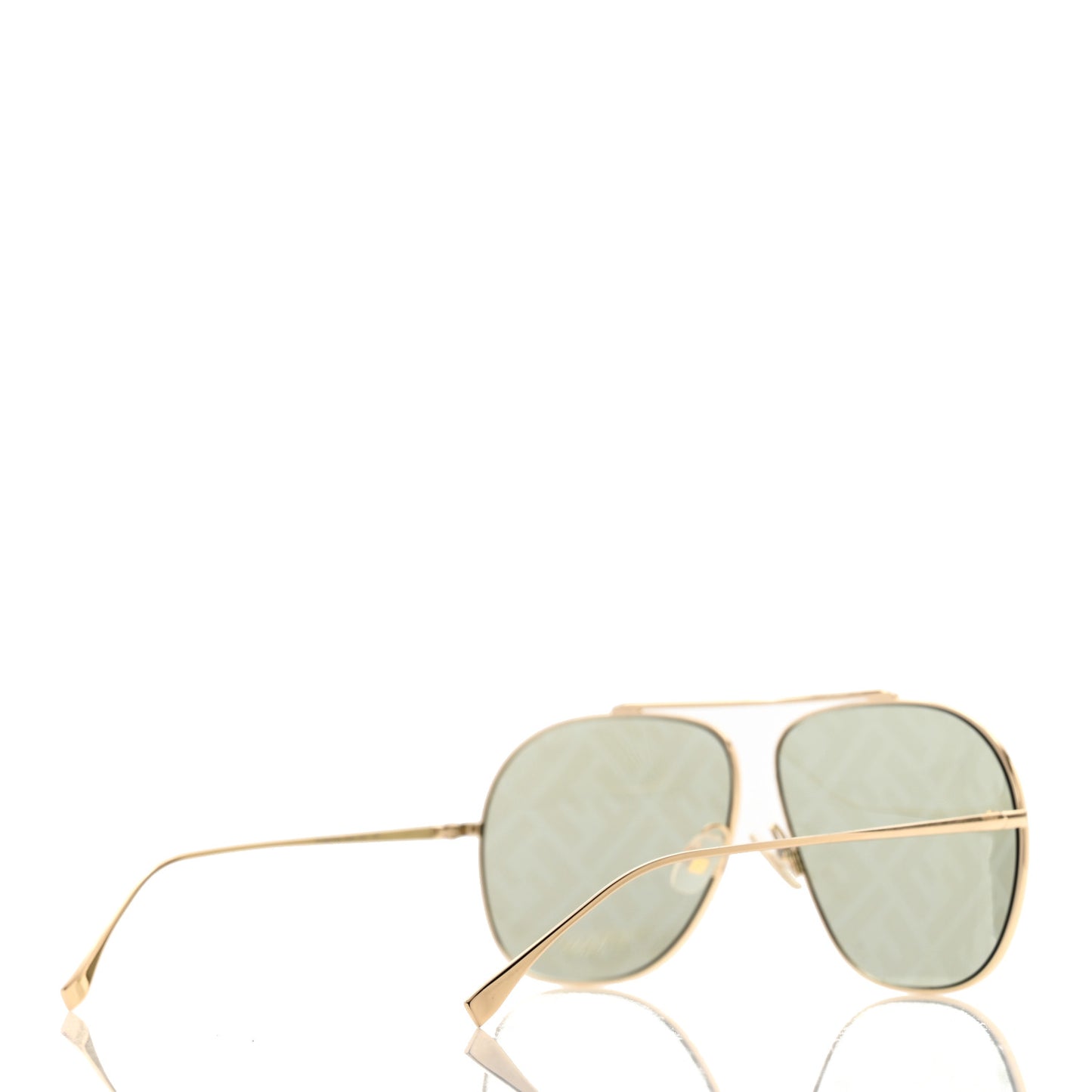 Metal Fendi Forever Aviator Sunglasses FF0407/G/S Gold