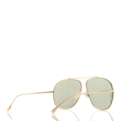 Fendi Metal Fendi Forever Aviator Sunglasses FF0407/G/S Gold 4 of 7