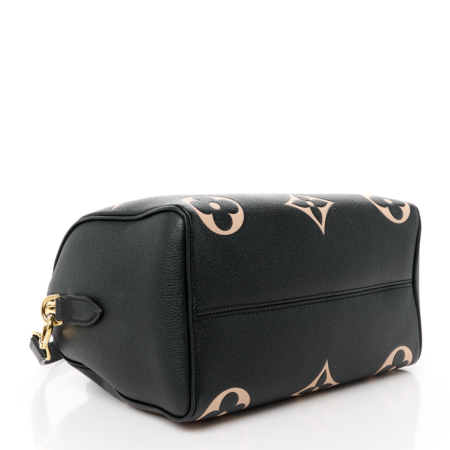 Louis Vuitton Empreinte Monogram Giant Speedy Bandouliere 25 Black Beige 4 of 13