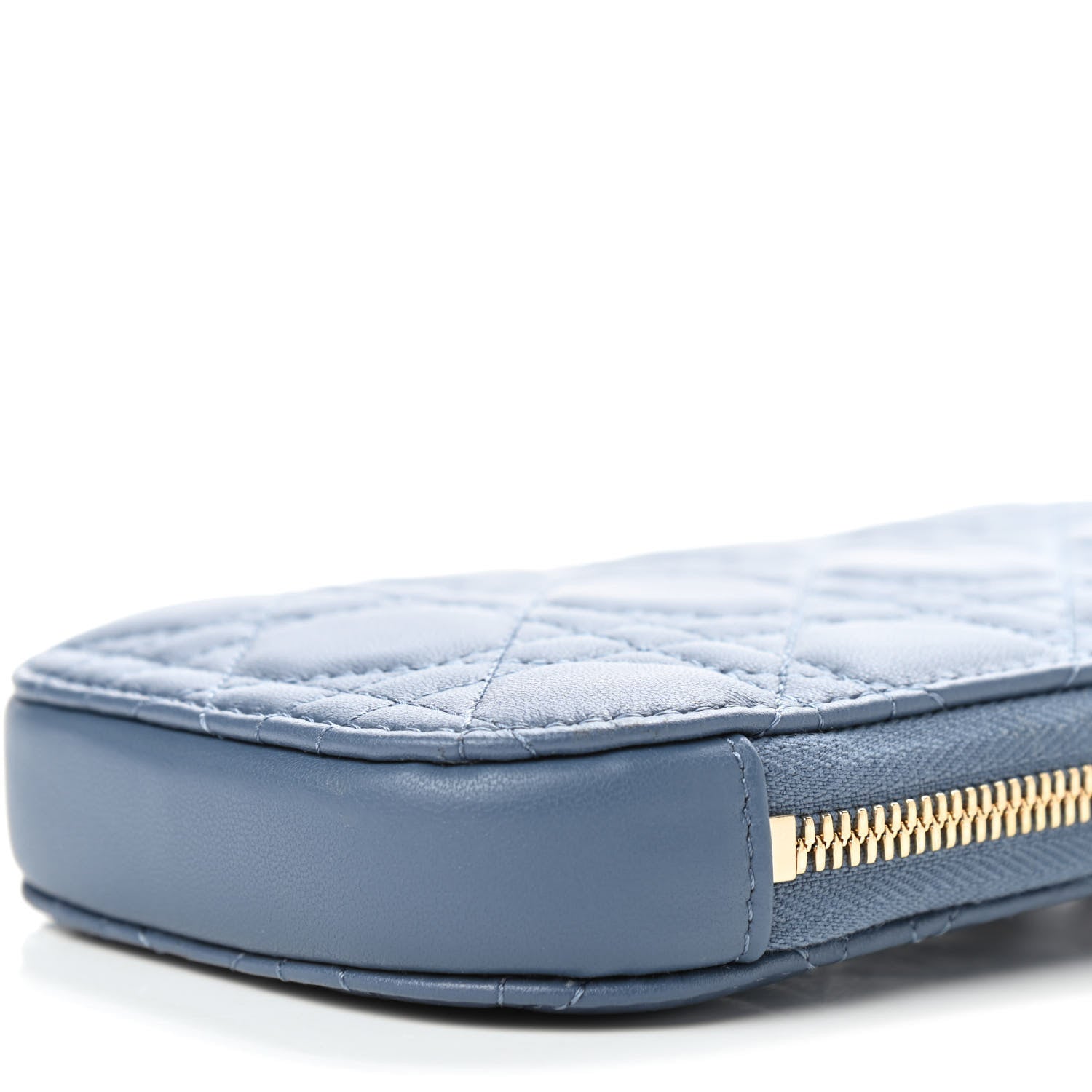Christian Dior Lambskin Cannage Lady Dior Phone Holder Denim Blue 7 of 8