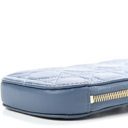 Christian Dior Lambskin Cannage Lady Dior Phone Holder Denim Blue 7 of 8