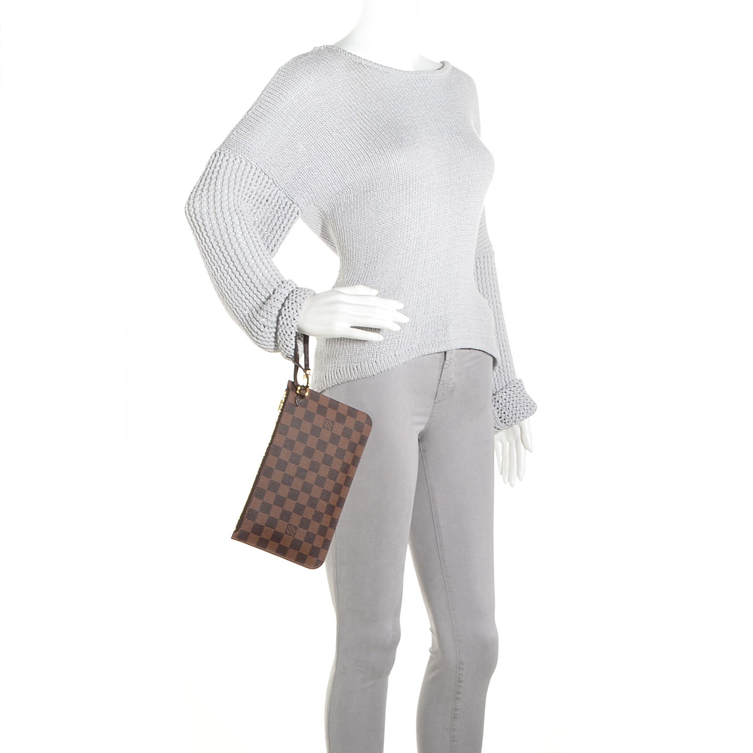Louis Vuitton Damier Ebene Neverfull MM GM Pochette 2 of 7