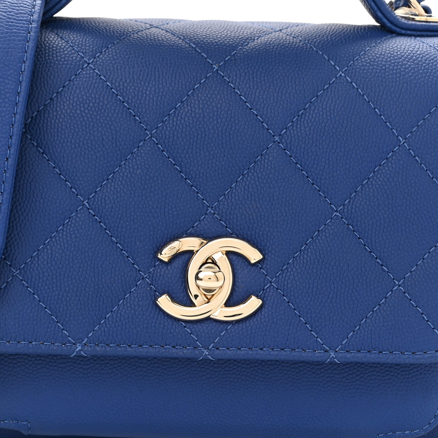 Chanel Caviar Quilted Small Business Affinity Flap Dark Blue 8 of 10