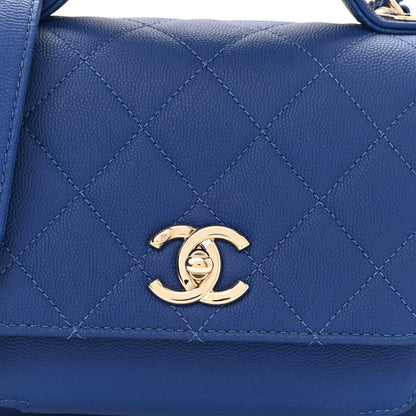 Chanel Caviar Quilted Small Business Affinity Flap Dark Blue 8 of 10