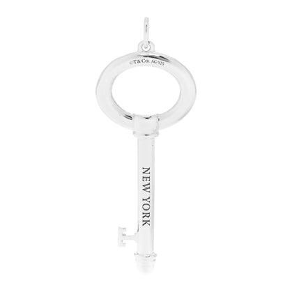 Tiffany Sterling Silver Modern Oval Key Pendant 3 of 5