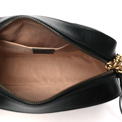 Gucci Calfskin Matelasse Animal Studs Small GG Marmont Chain Shoulder Bag Black 5 of 10