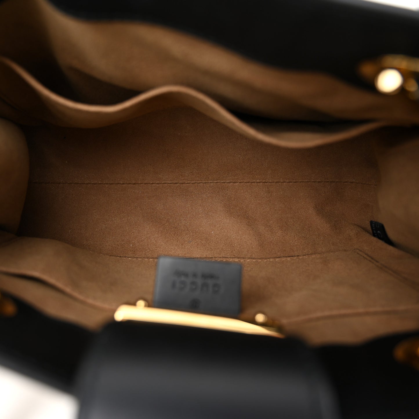 GG Supreme Monogram Small Padlock Tote Black