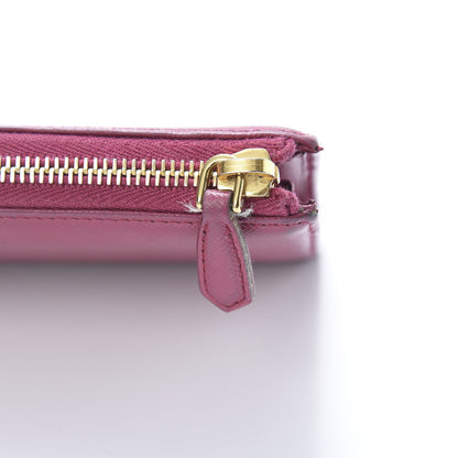 Prada Saffiano Metal Zip Around Wallet Ametista 15 of 15