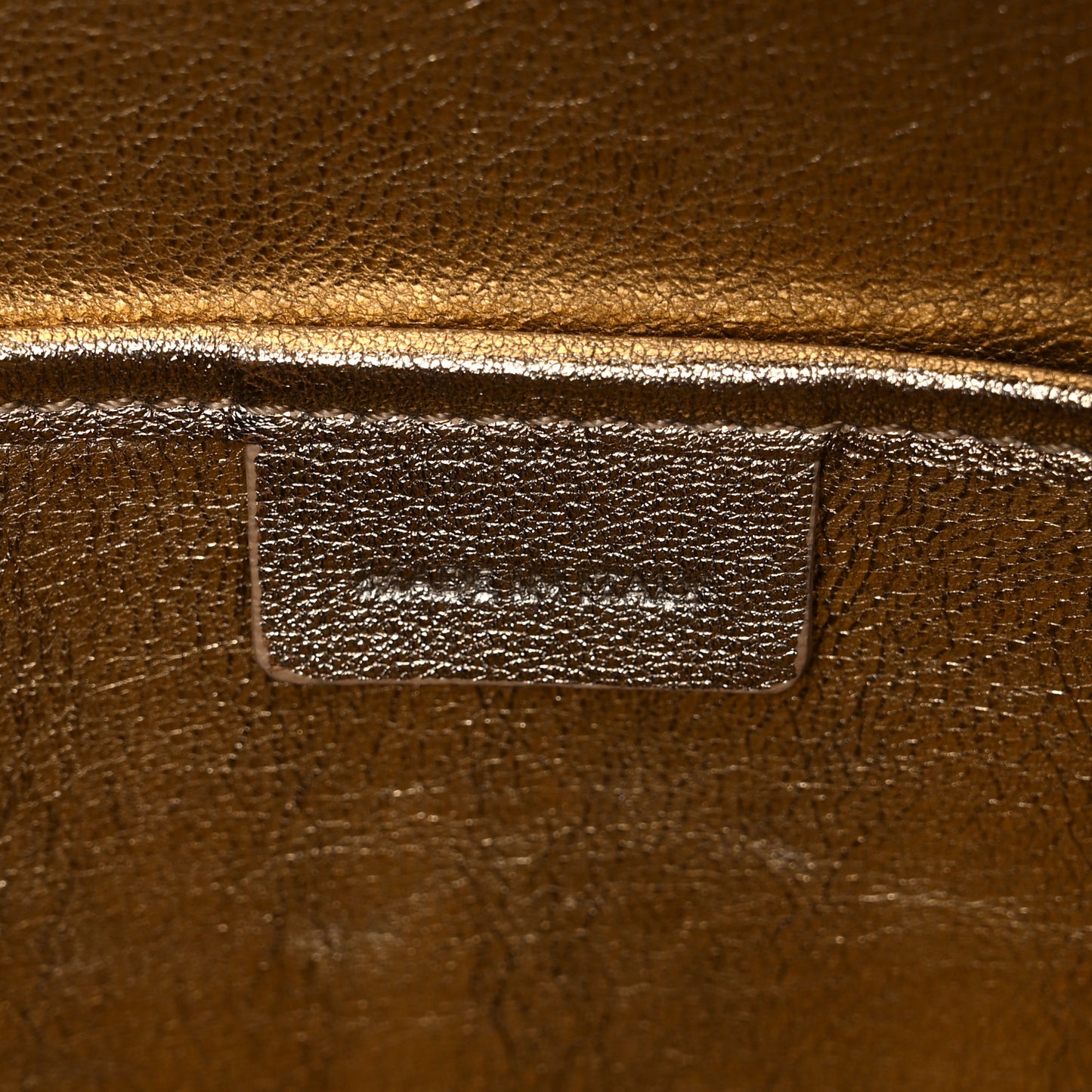 Laminated Lambskin Nano Luggage Gold