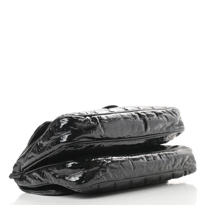 Chanel Patent Quilted Day Glo Flap Bag Black 4 of 12