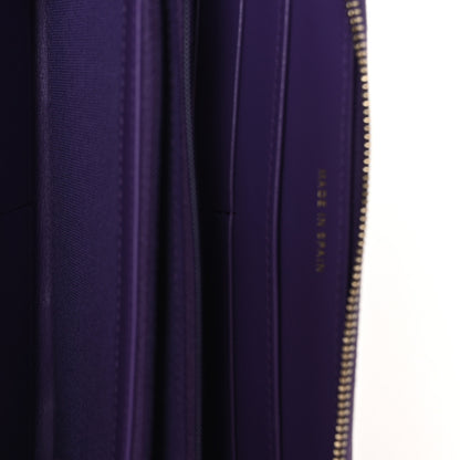 Chanel Caviar Quilted Large Gusset Zip Around Wallet Purple 5 of 9