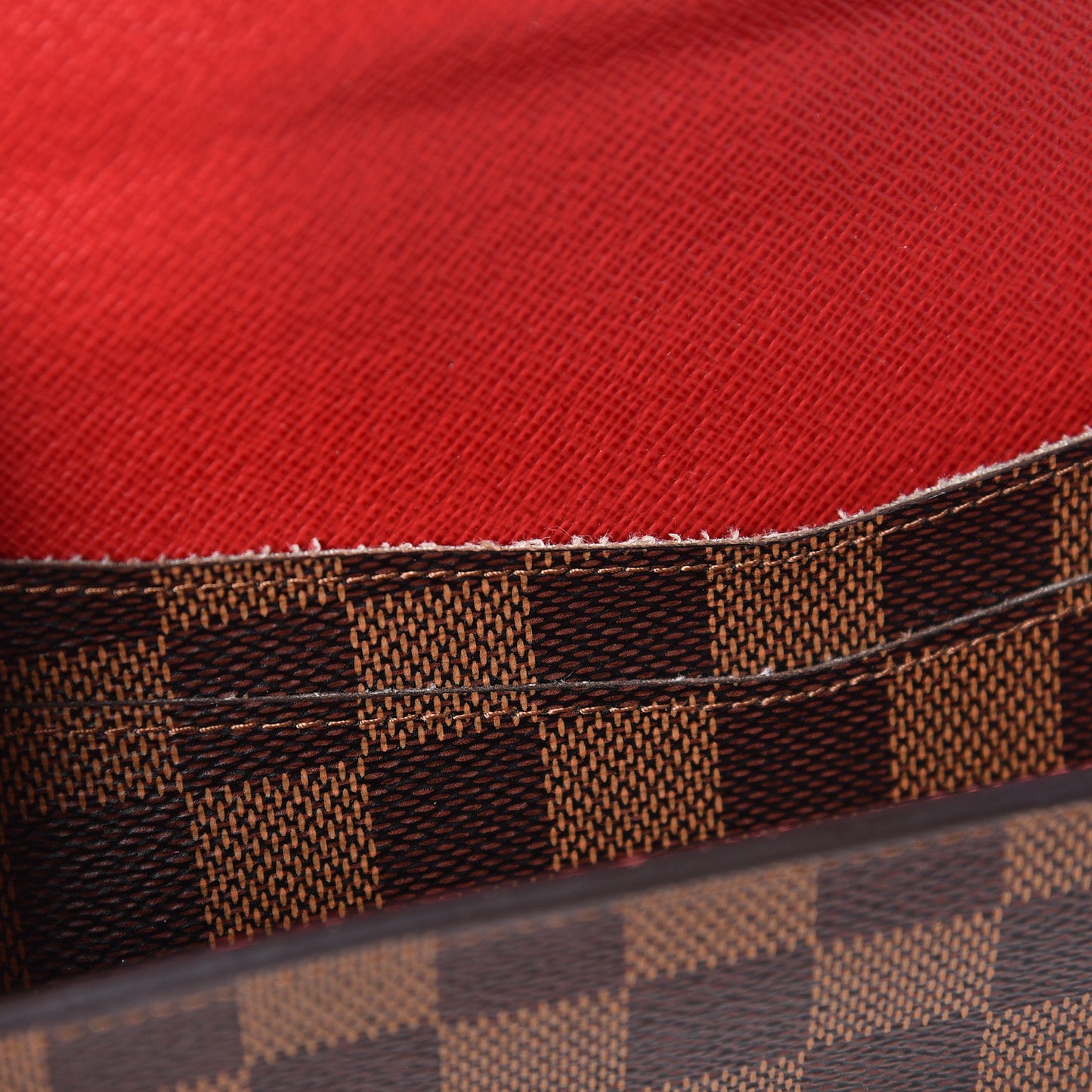 Damier Ebene Josephine Wallet Red