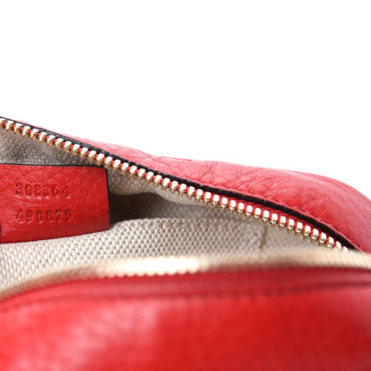 Gucci Pebbled Calfskin Small Soho Disco Bag Vibrant Red 10 of 11