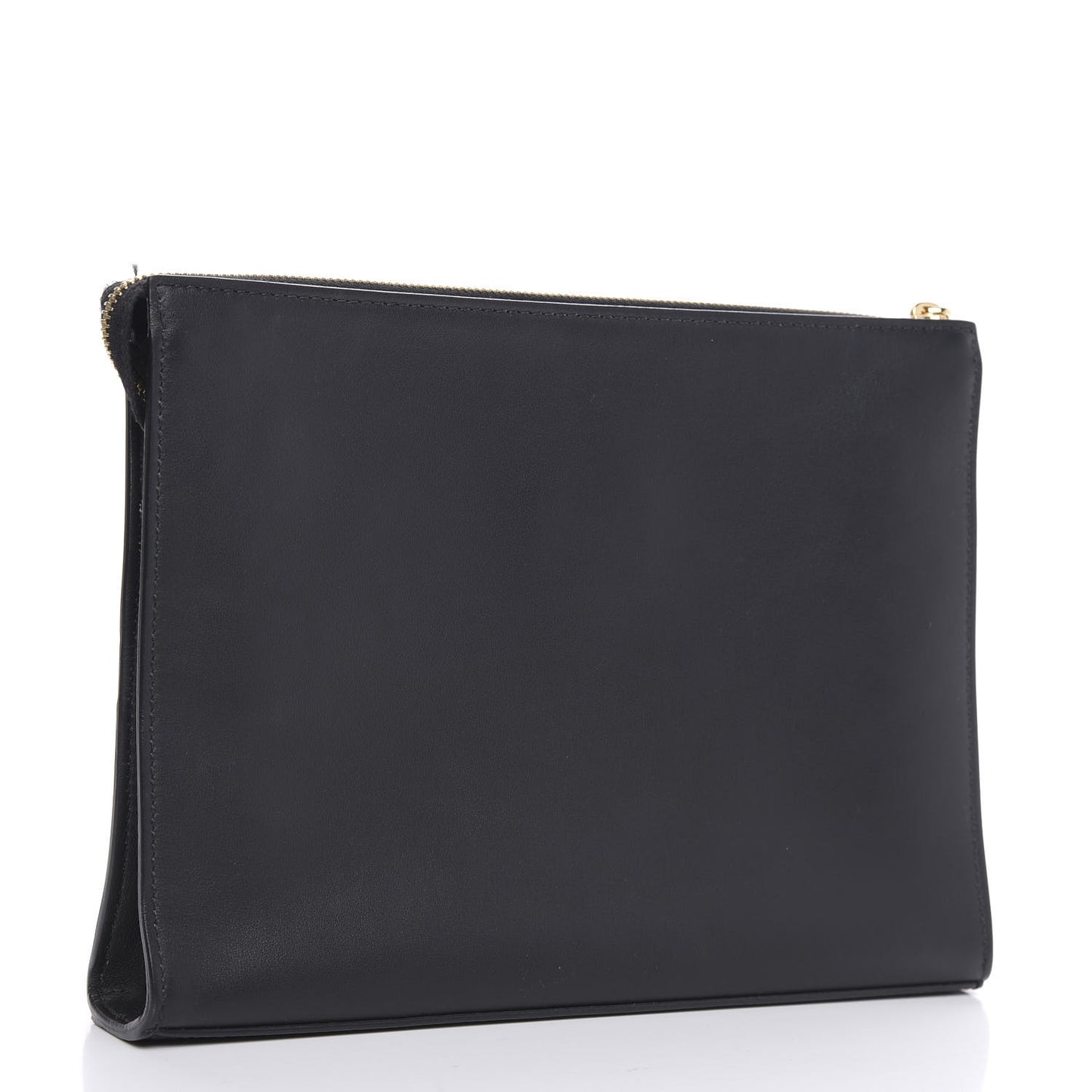 Vitello Grace Eyebrow Monster Eyes Embossed Pouch Black