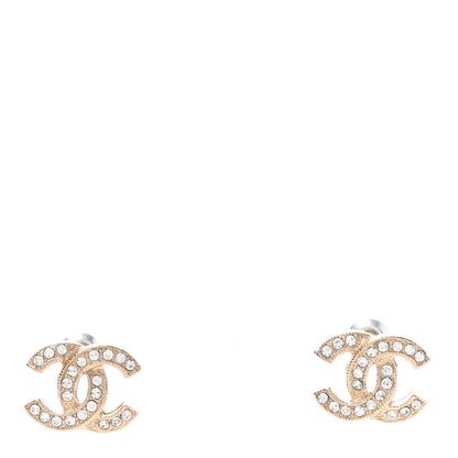 Chanel Crystal CC Earrings Gold 1 of 4