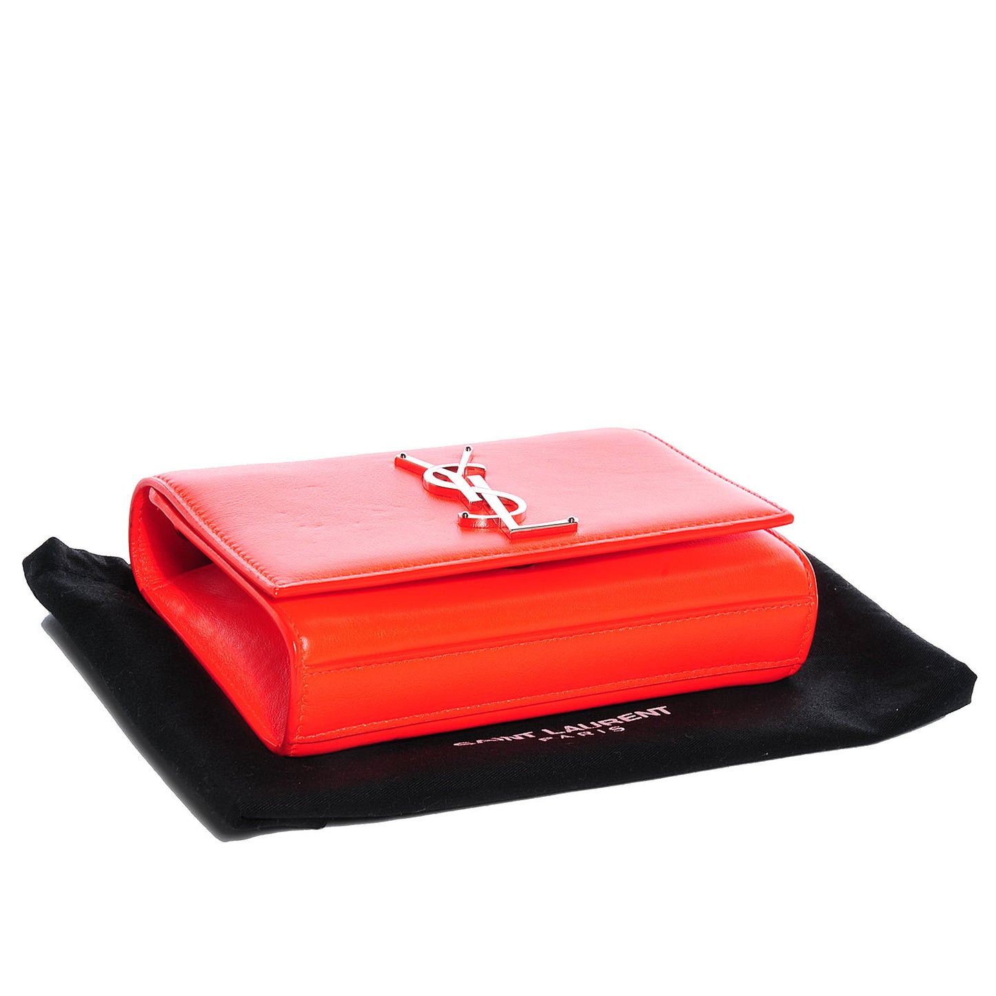 Calfskin Monogram Small Kate Satchel Neon Orange