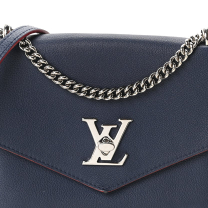 Louis Vuitton Soft Calfskin My Lockme Chain Bag BB Marine Rouge 7 of 9
