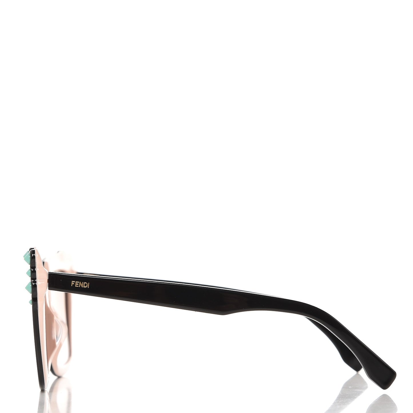Studded Square Cat Eye Sunglasses FF 0260/S Black Pink