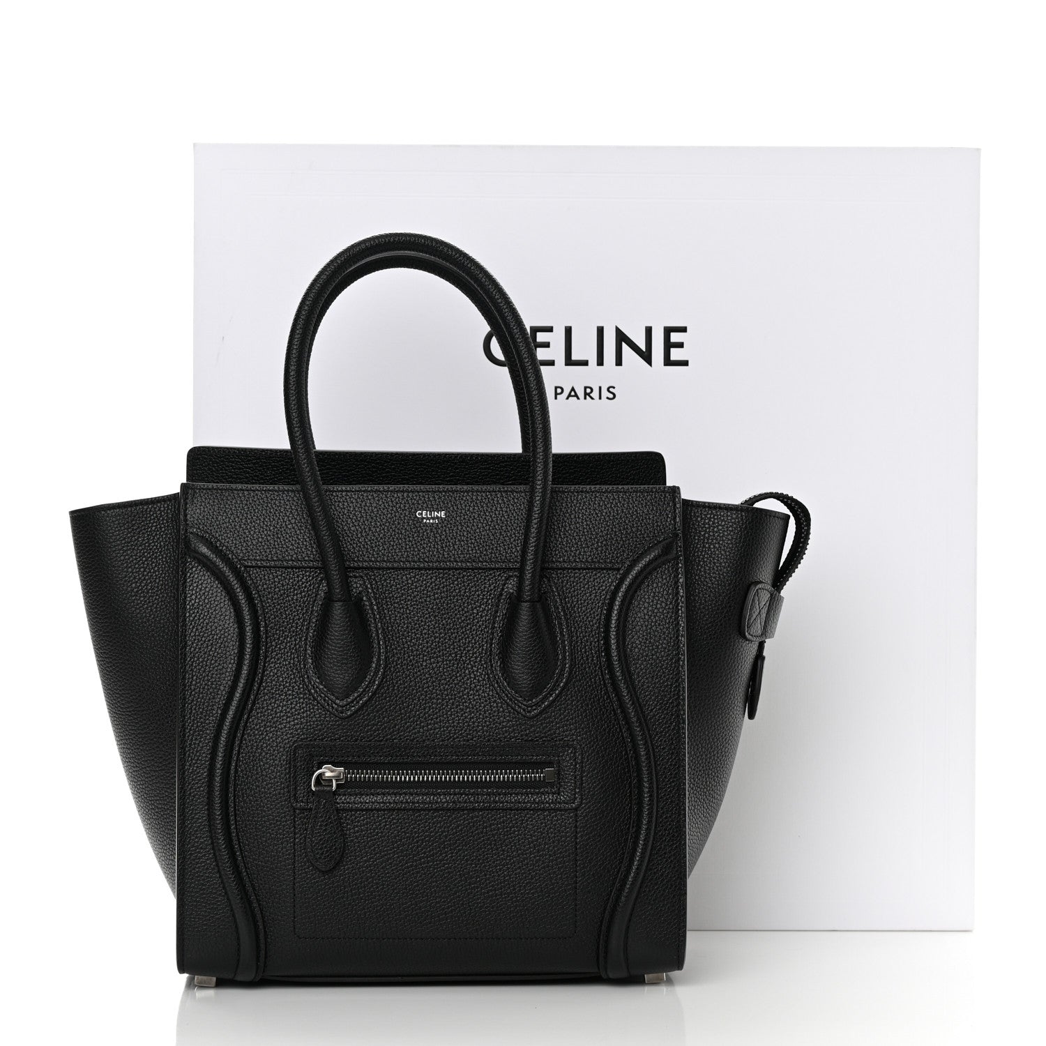 Celine Drummed Calfskin Micro Luggage Black 13 of 13