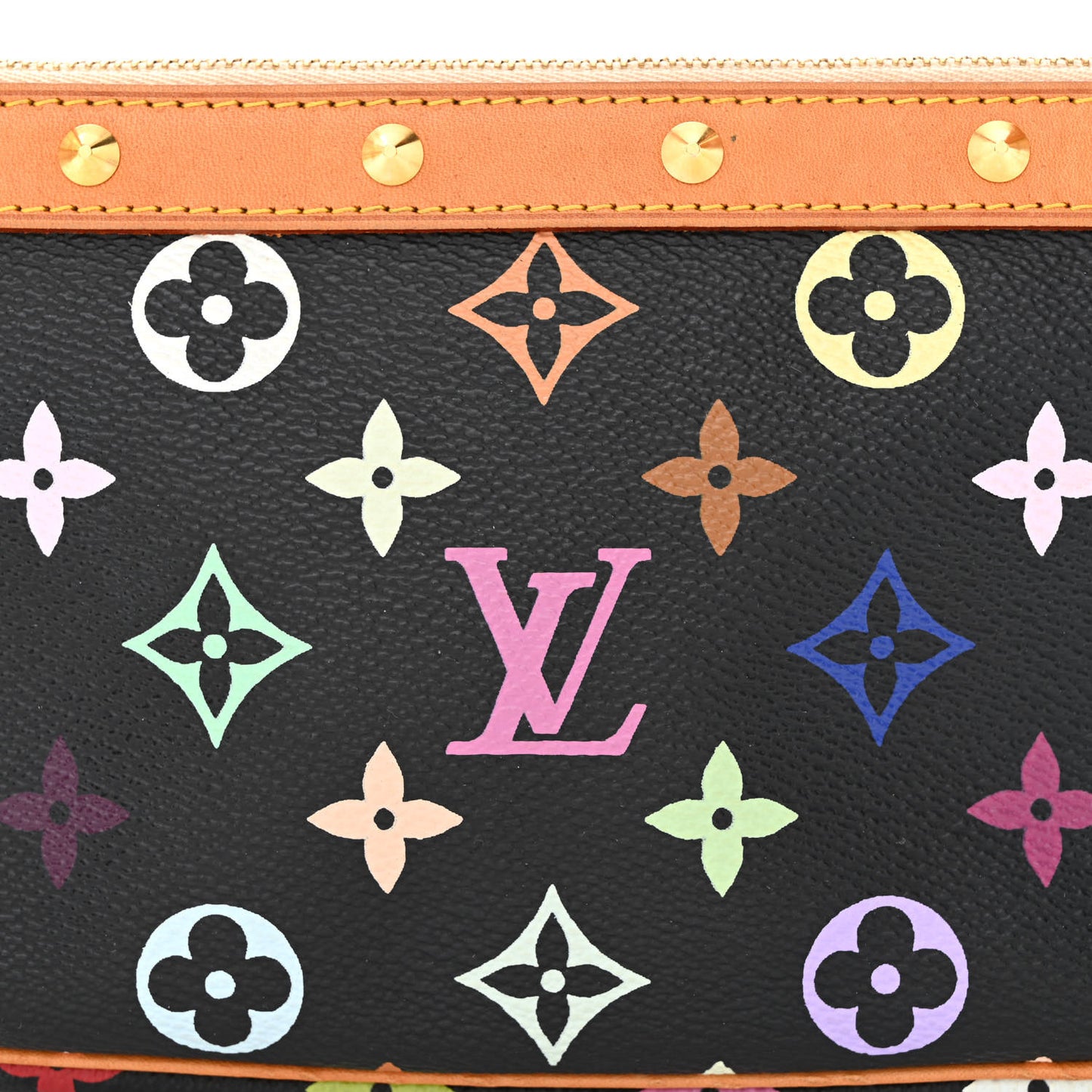 Monogram Multicolor Pochette Accessories Black