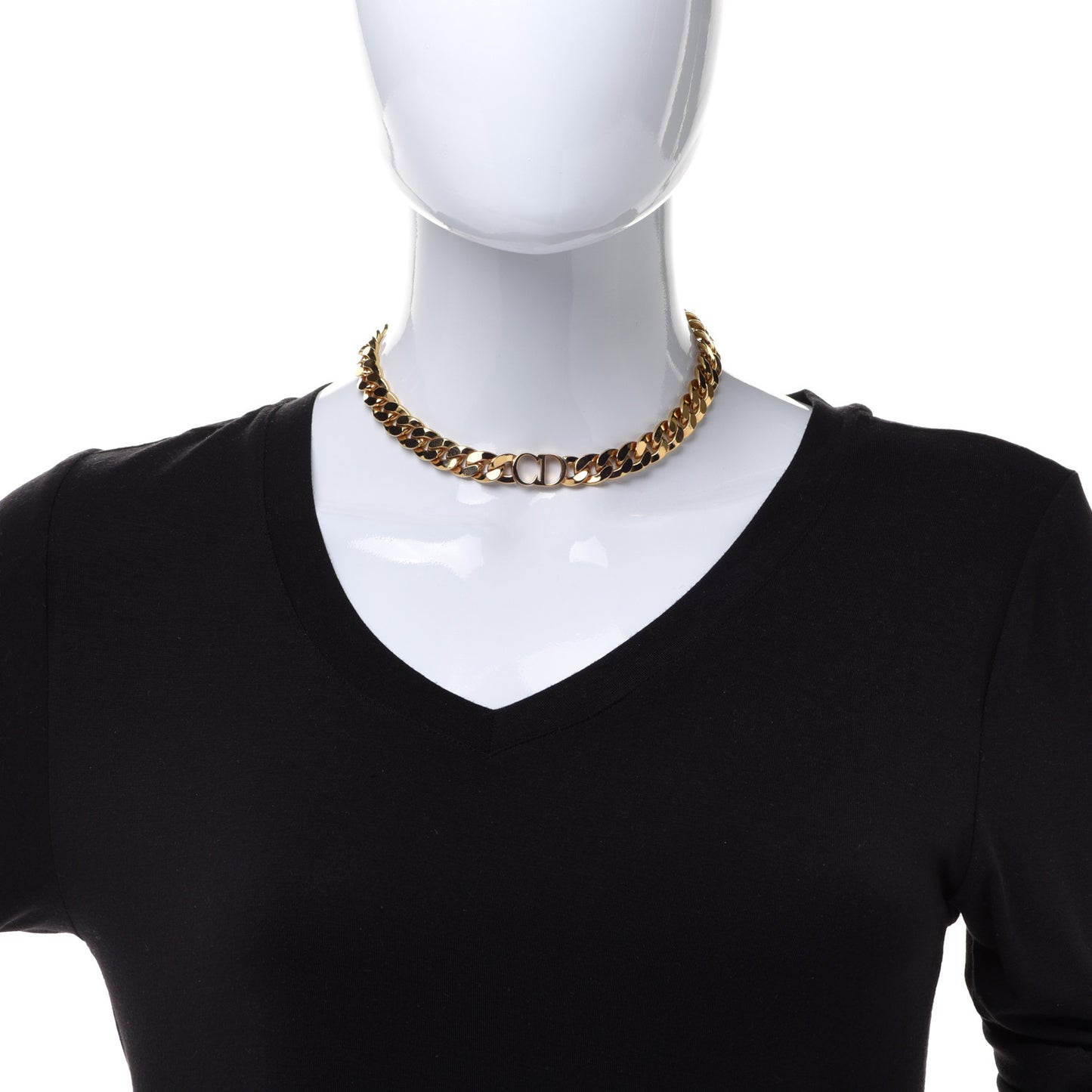 Metal Danseuse Etoile Chain Choker Necklace Gold