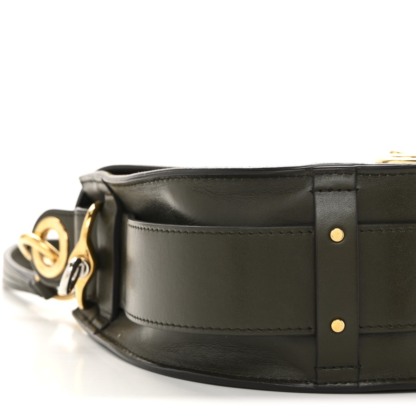 Calfskin Suede Large Tess Bag Deep Forest